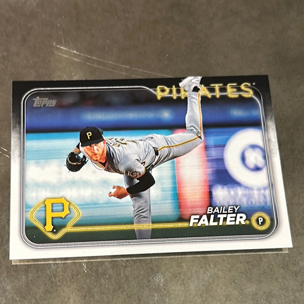 Topps Pirates Card with Bailey Falter